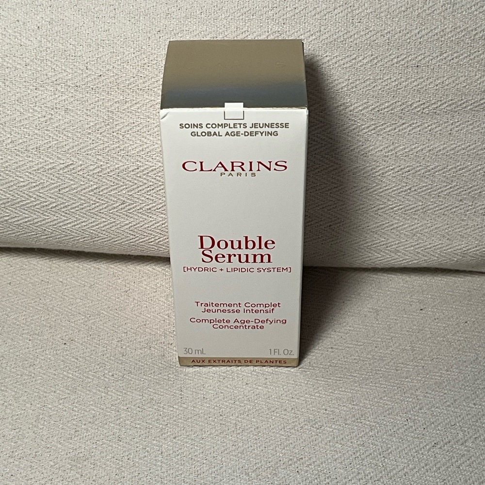 Clarins Double Serum in White and Red Packaging